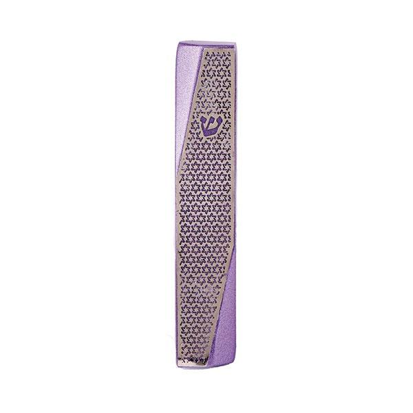 Mezuzah - Geometric - Magen David - Purple 