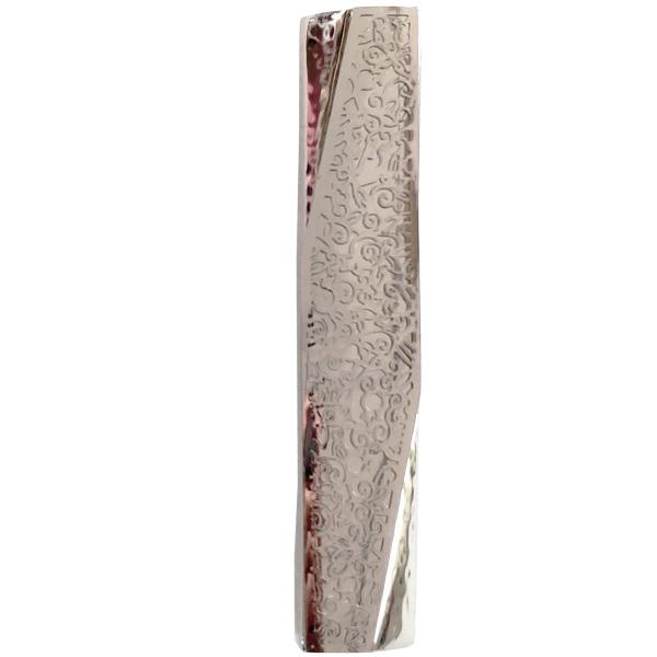 Mezuzah - Geometric - Pomegranates - Hammer Work + Stainless Steel 