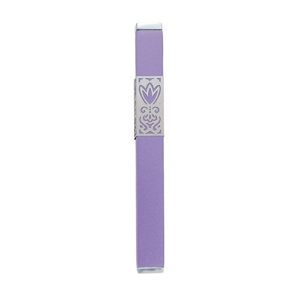 Mezuzah + Metal Cutout 12cm - Purple 