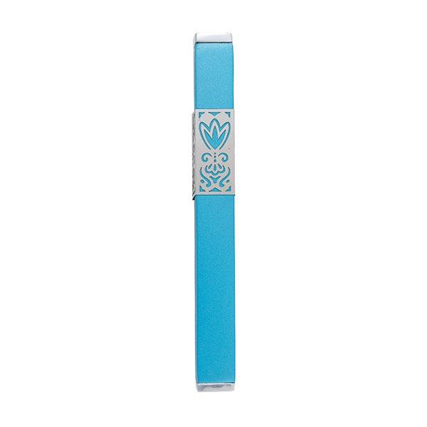 Mezuzah + Metal Cutout 12cm - Turquoise 