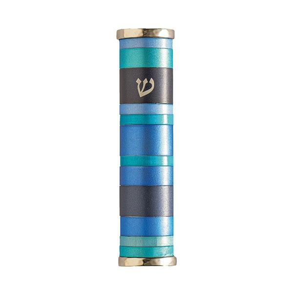 Mezuzah - Rings 10 cm - Blue 