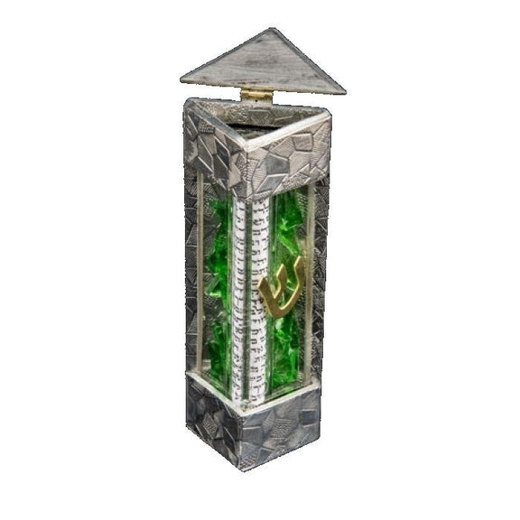 Mezuzah Wedding Glass Shardz Brass Pewter Designer Mezuzah