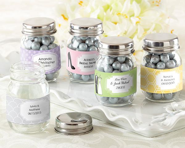 Mini Glass Mason Jar - Wedding (Set of 12) (Available Personalized) Mini Glass Mason Jar - Wedding (Set of 12) (Available Personalized) 