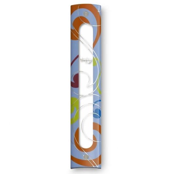 Modern Mezuzah Scroll Cases - Graphic Technology Abstract Colorful 