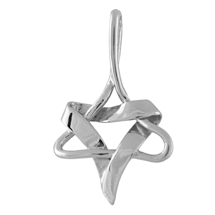 Modern Star Of David Necklace Pendant Sterling Silver 