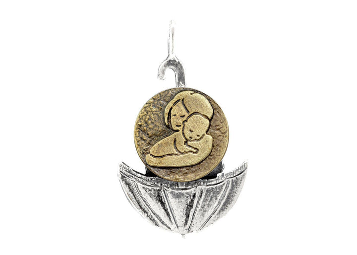 Mother and Child Unconditional Love Medallion of Israel Necklace Pendant 