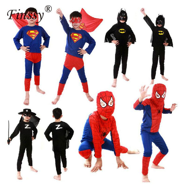 Movie Black, Red Spiderman, Batman Costumes for Boy 