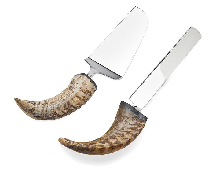 Natural Horn Salad Spoon/fork NATURAL HORN CAKE KNIFE/SERVER 