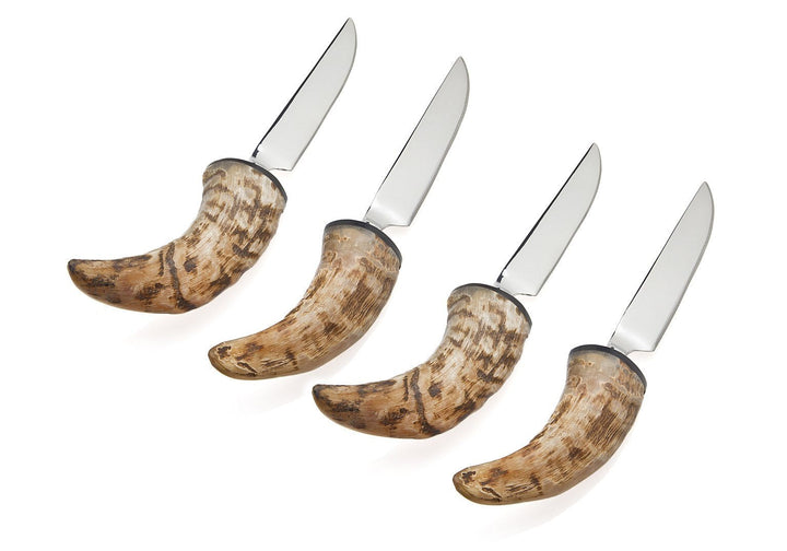 Natural Horn Salad Spoon/fork NATURAL HORN S/4 STEAK KNIVES 