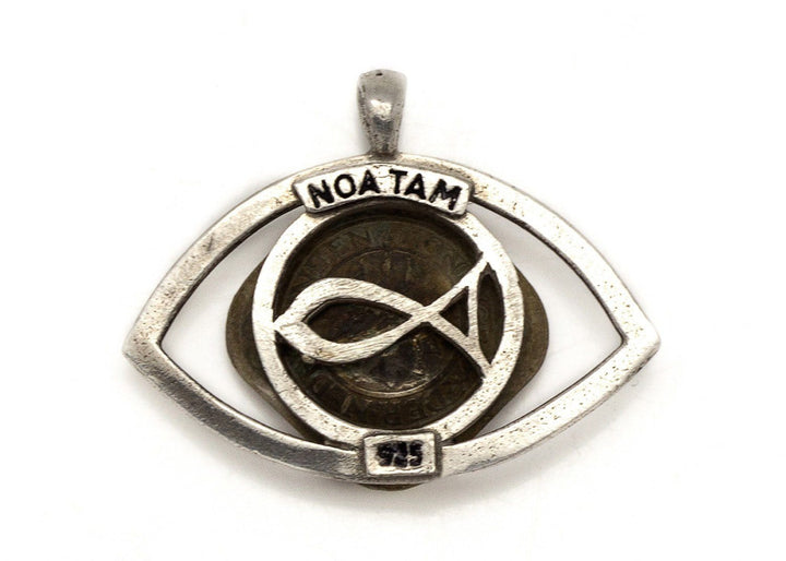 Netherlands Old, Collector's Coin - 5 Cent Coin Eye Pendent Necklace 