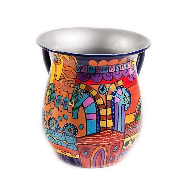 Netilat Yadayim Cup - Aluminium - Jerusalem Oriental 