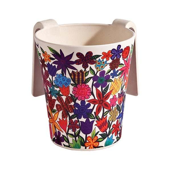 Netilat Yadayim Cup - Bamboo - Flowers 