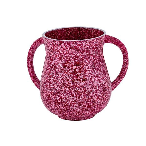 Netilat Yadayim Cup - Faux Marble - Pink 