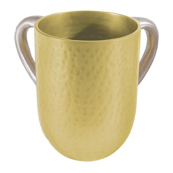 Netilat Yadayim Cup - Hammer Work - Gold 