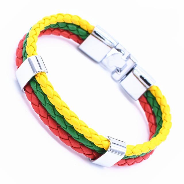 New 3 Layer Handmade Braided Wrist Band bracelet r13 