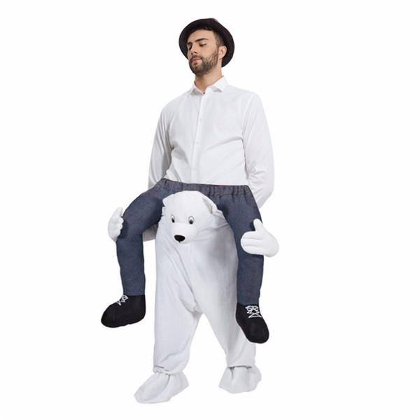 New Ride on Shoulder Costumes Adults white bear 