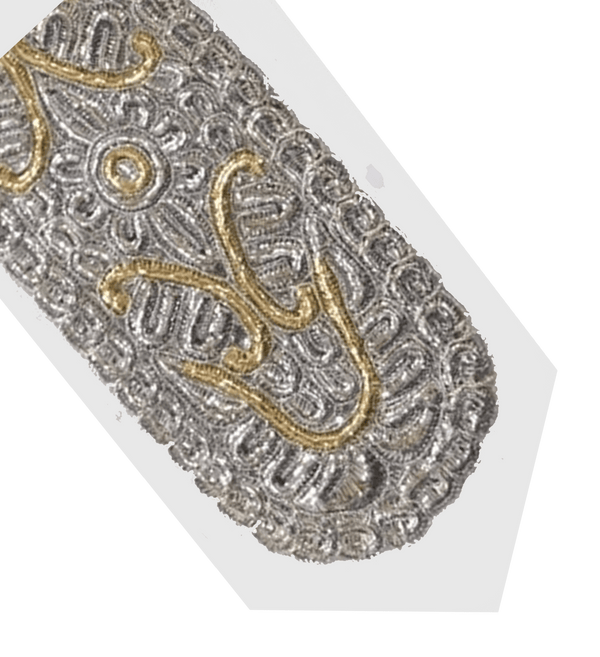 Silver & Gold Atarah Diamond Design 5.5"-0