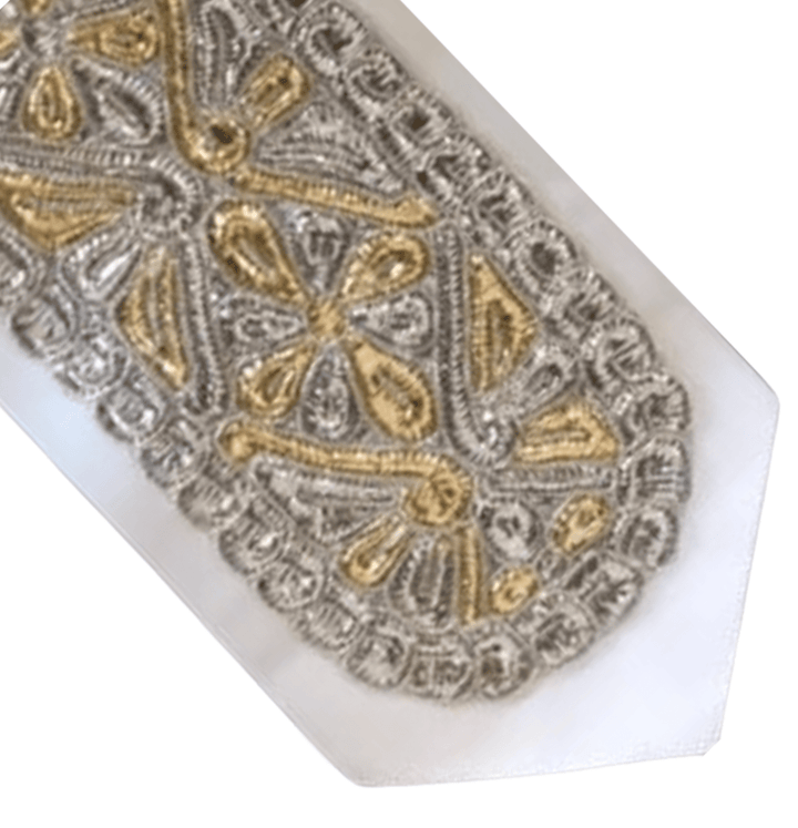 Silver & Gold Atarah Flower Design 5.5"-0