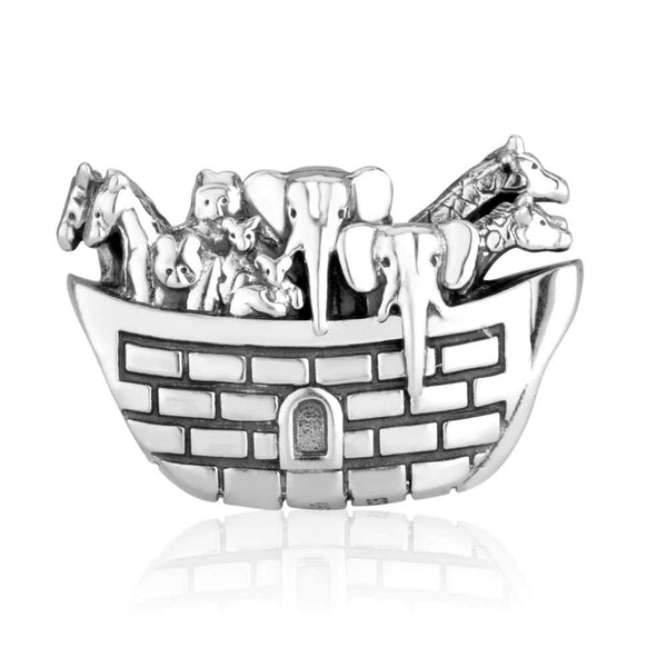 Noah's Ark Charm Bead 925 sterling silver made in the Holy Land Jewish Jewelry 