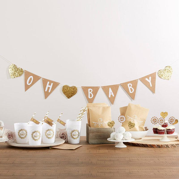 Oh Baby Rustic 73-piece Baby Shower Kit Oh Baby Rustic 73-piece Baby Shower Kit 