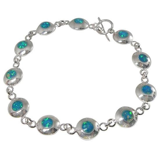 Opal Eye Sterling Silver Bracelet 