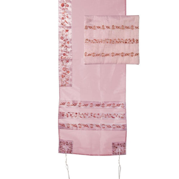 Organza Tallit - Floral Pink 