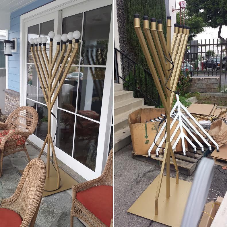 Outside Menorah Outdoor Electric Display Menorah - Modern Menorah - Menorah – ahuva.com