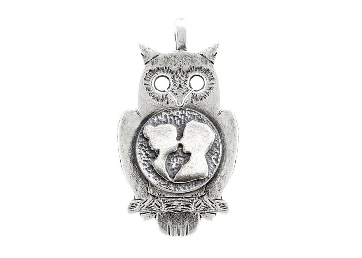 Owl with Coin Medallion with Couplel 