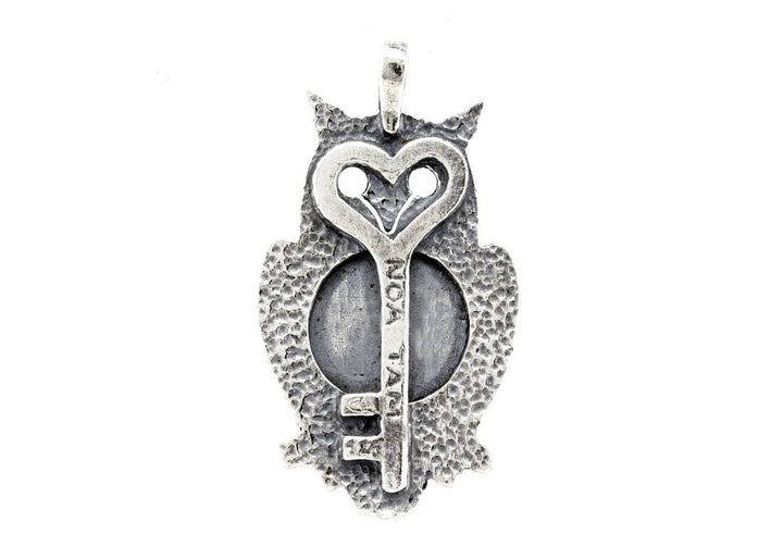 Owl with Open Heart Coin Medallion 