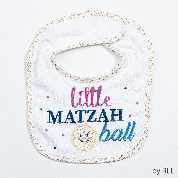 Passover Bib, Embroidered, "little Matzah Ball", Carded PASSOVER, Pesach 