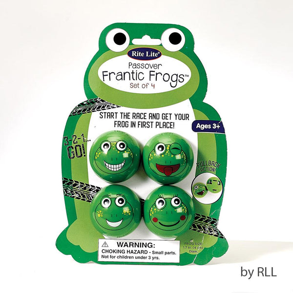 Passover “frantic Frogs“, Set Of 4, Carded PASSOVER, Pesach 