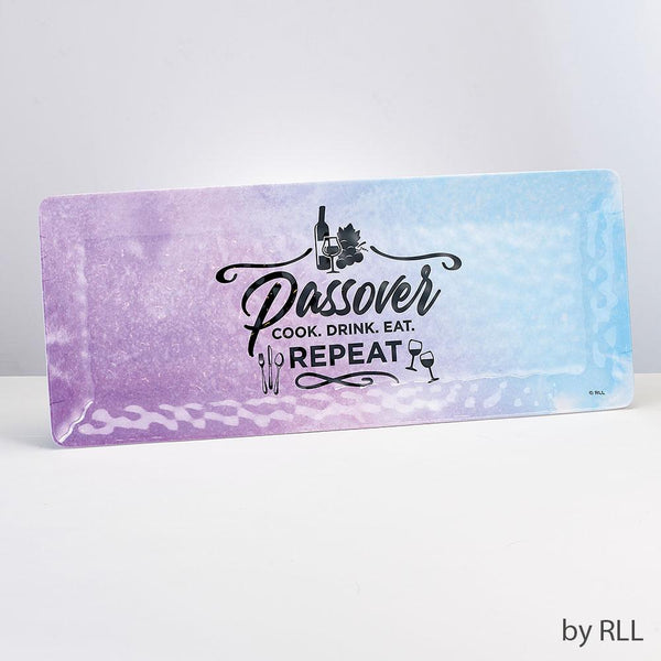 "passover Splash" Melamine Tray, Rectangle, 15"x6" PASSOVER, Pesach 