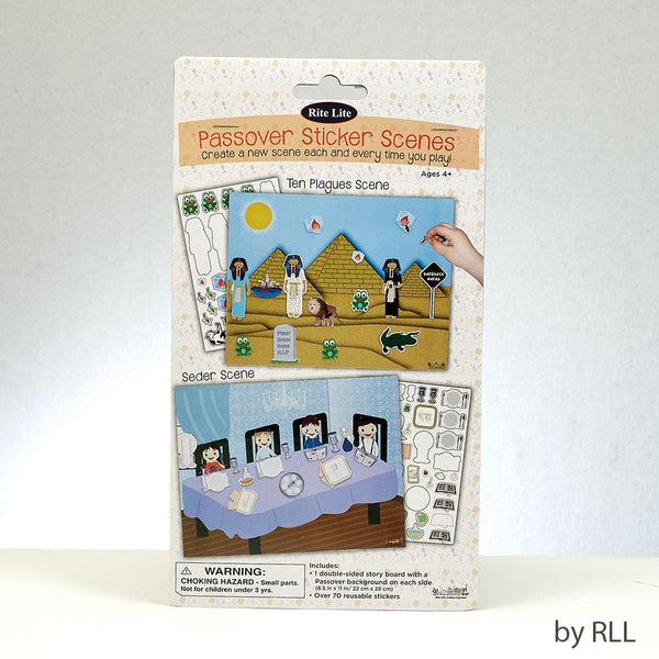 Passover Sticker Scenes With Reusable Stickers, Carded PASSOVER, Pesach 