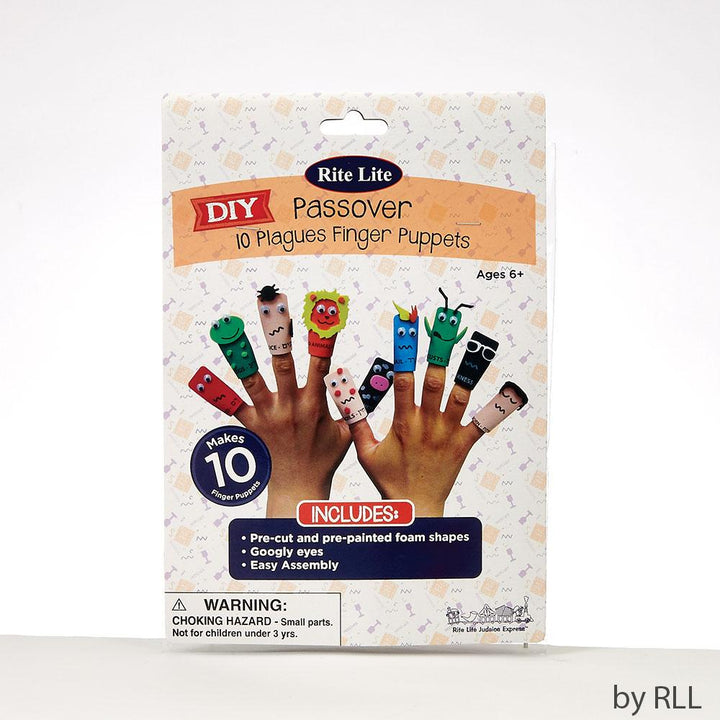 Passover Ten Plagues Finger Puppet Craft, Foam, Carded PASSOVER, Pesach 