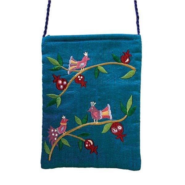 Passport Bag - Birds - Blue 