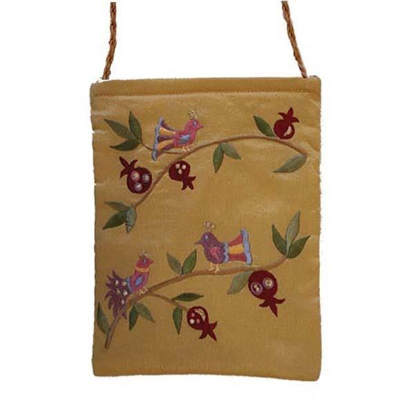 Passport Bag - Birds - Gold 