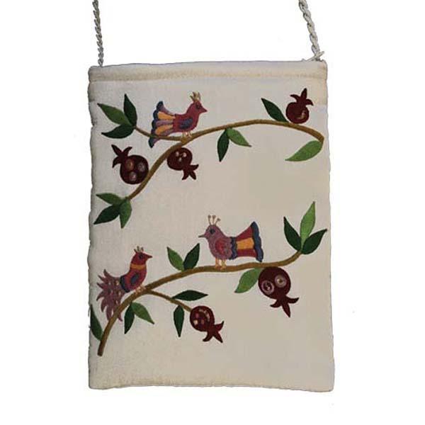 Passport Bag - Birds - White 