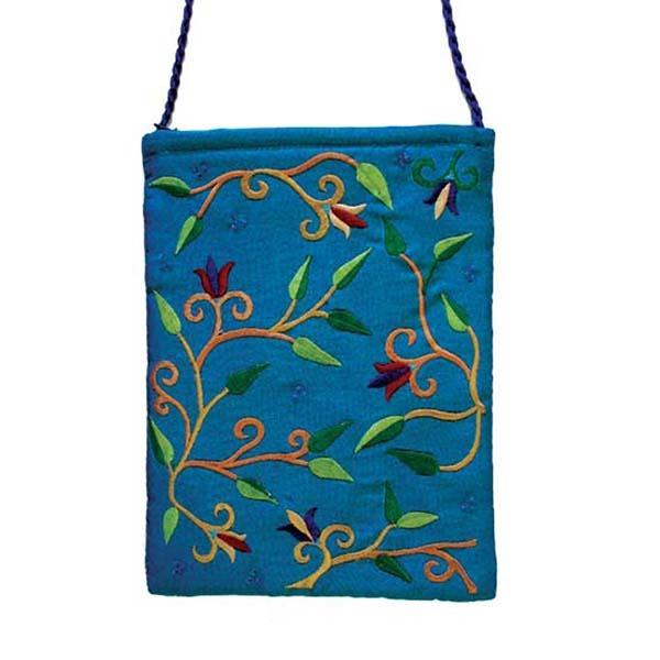 Passport Bag - Flowers - Blue 