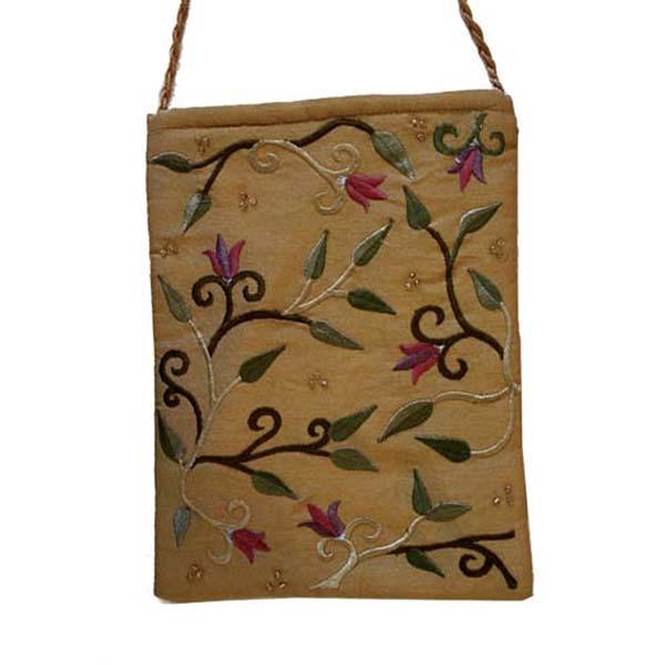 Passport Bag - Flowers - Gold 