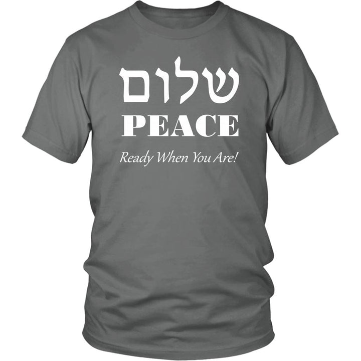 Peace Shirt Top T-shirt District Unisex Shirt Grey S