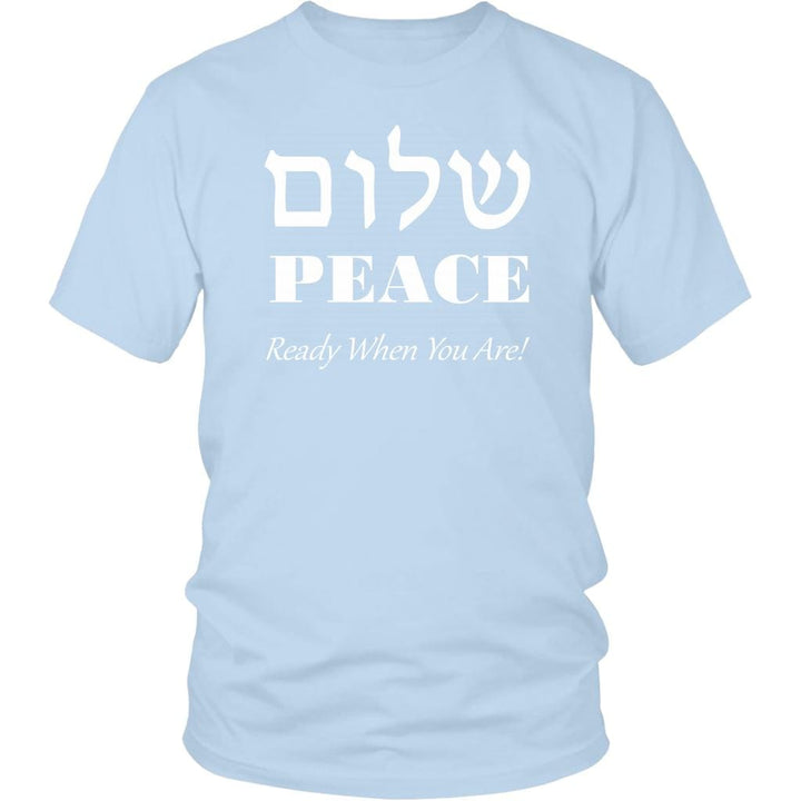 Peace Shirt Top T-shirt District Unisex Shirt Ice Blue S
