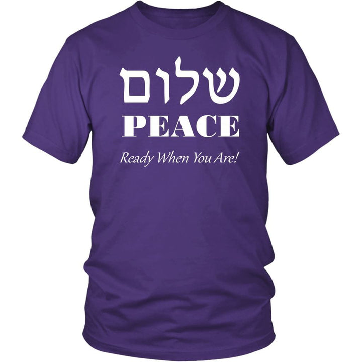 Peace Shirt Top T-shirt District Unisex Shirt Purple S