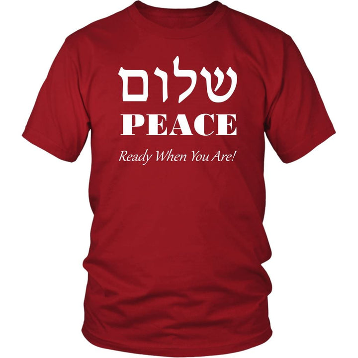 Peace Shirt Top T-shirt District Unisex Shirt Red S