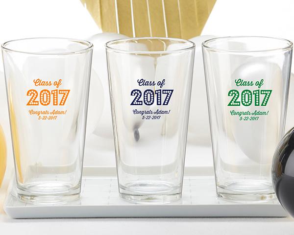 Personalized 16 oz. Stadium Cup - Adult Birthday Personalized 16 oz. Pint Glass - Class of 2017 
