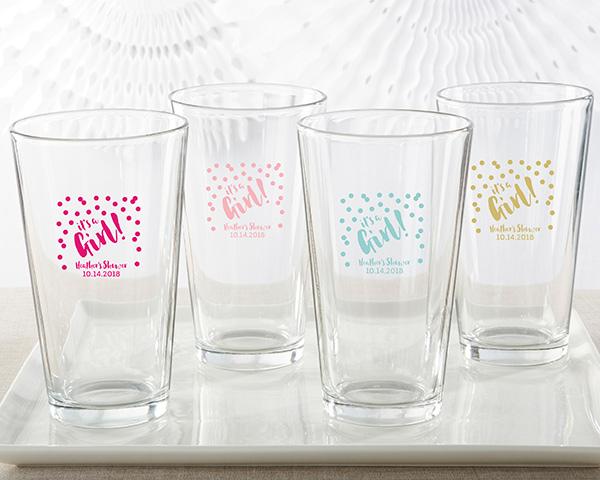 Personalized 16 oz. Stadium Cup - Adult Birthday Personalized 16 oz. Pint Glass - It's a Girl! 