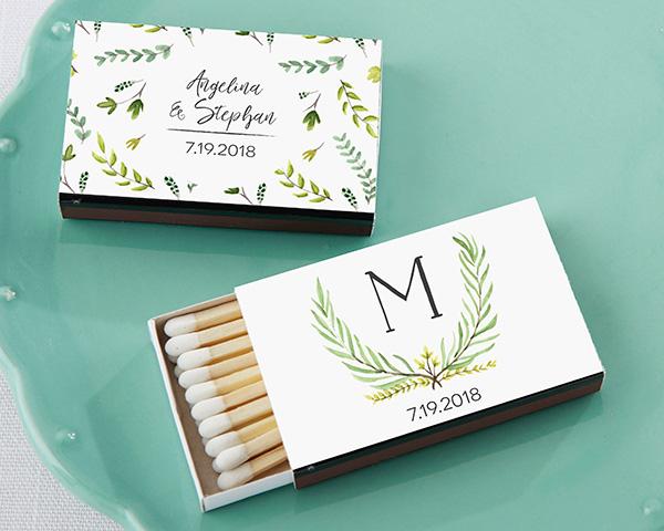 Personalized Black Matchboxes - Beach (Set of 50) Personalized Black Matchboxes - Botanical Garden (Set of 50) 