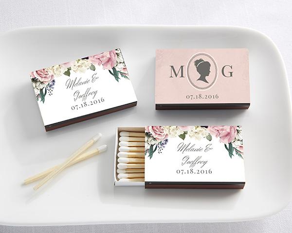 Personalized Black Matchboxes - Beach (Set of 50) Personalized Black Matchboxes - English Garden (Set of 50) 