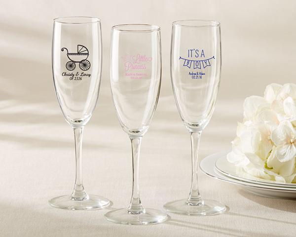 Personalized Champagne Flute - Baby Shower Personalized Champagne Flute - Baby Shower 