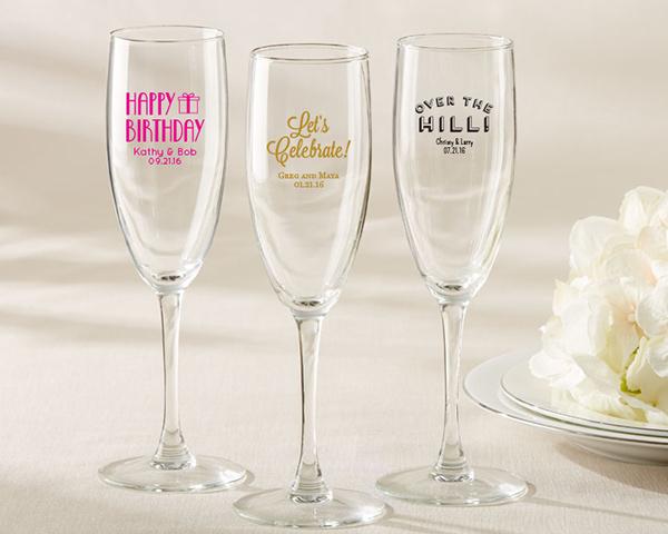 Personalized Champagne Flute - Baby Shower Personalized Champagne Flute - Birthday 
