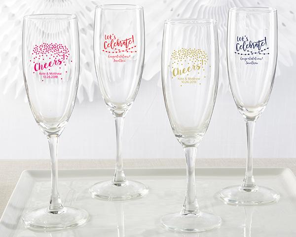 Personalized Champagne Flute - Baby Shower Personalized Champagne Flute - Party Time 